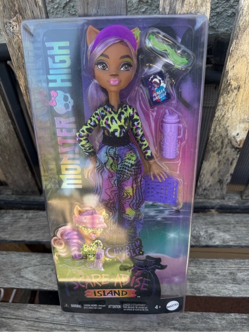 Mattel Monster High Clawdeen Wolf Doll - Purple, Green, Black